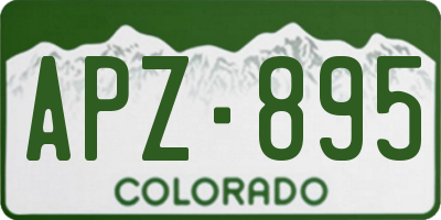 CO license plate APZ895