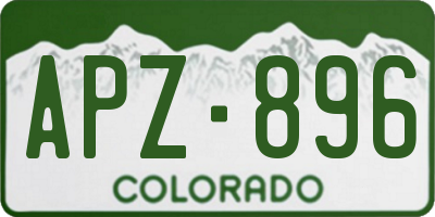 CO license plate APZ896