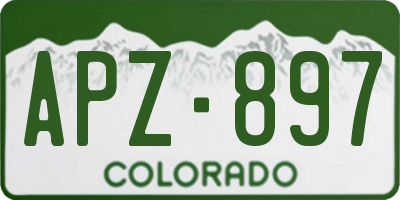 CO license plate APZ897