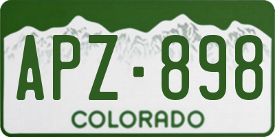 CO license plate APZ898