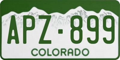 CO license plate APZ899