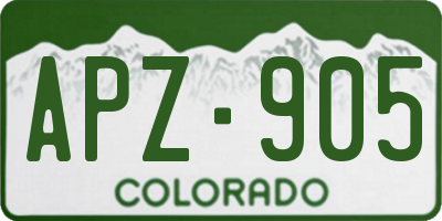 CO license plate APZ905