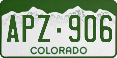 CO license plate APZ906
