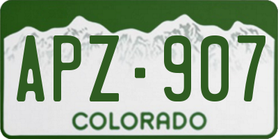 CO license plate APZ907