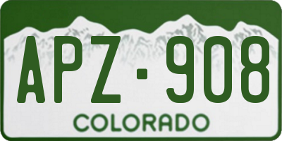 CO license plate APZ908