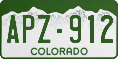 CO license plate APZ912