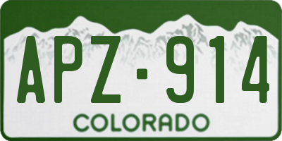CO license plate APZ914