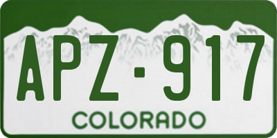 CO license plate APZ917
