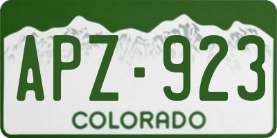 CO license plate APZ923
