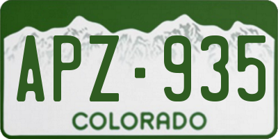 CO license plate APZ935