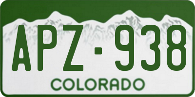 CO license plate APZ938