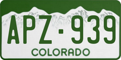 CO license plate APZ939