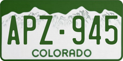 CO license plate APZ945