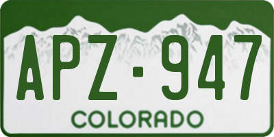 CO license plate APZ947
