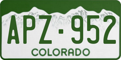 CO license plate APZ952