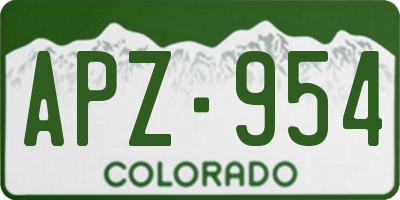 CO license plate APZ954