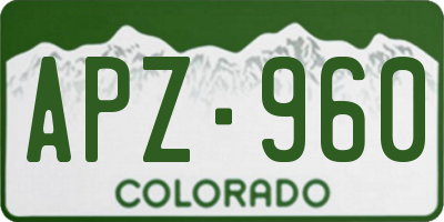 CO license plate APZ960