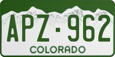 CO license plate APZ962