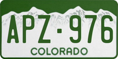 CO license plate APZ976