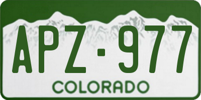 CO license plate APZ977