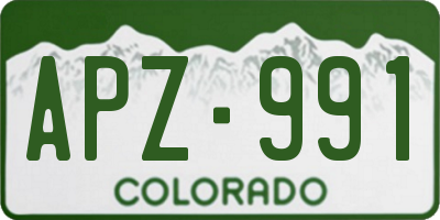 CO license plate APZ991