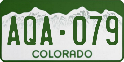 CO license plate AQA079