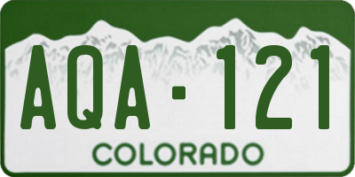 CO license plate AQA121