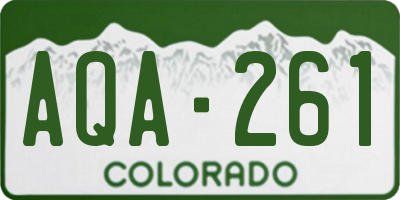 CO license plate AQA261