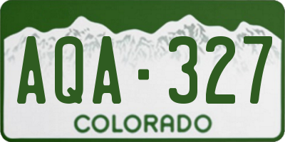CO license plate AQA327