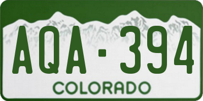 CO license plate AQA394