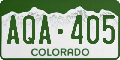 CO license plate AQA405