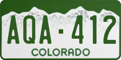 CO license plate AQA412