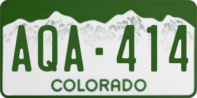 CO license plate AQA414