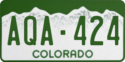 CO license plate AQA424