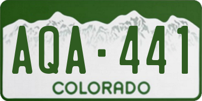 CO license plate AQA441