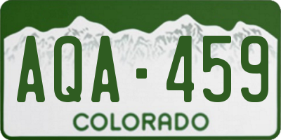 CO license plate AQA459
