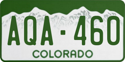 CO license plate AQA460