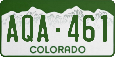 CO license plate AQA461