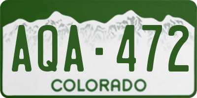 CO license plate AQA472