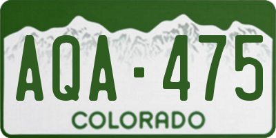 CO license plate AQA475