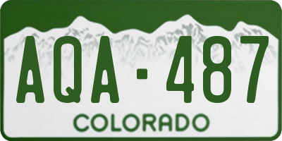 CO license plate AQA487