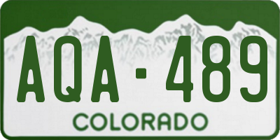 CO license plate AQA489