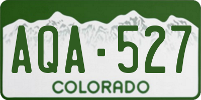 CO license plate AQA527