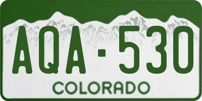 CO license plate AQA530