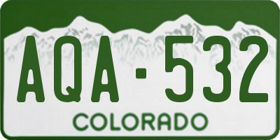 CO license plate AQA532