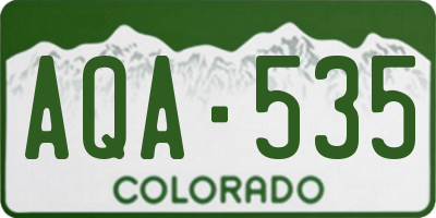 CO license plate AQA535