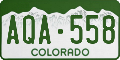 CO license plate AQA558