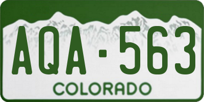 CO license plate AQA563