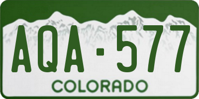 CO license plate AQA577