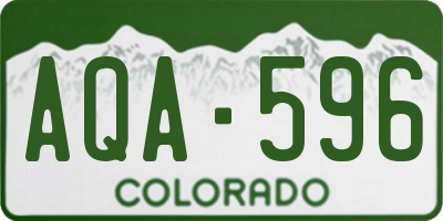 CO license plate AQA596